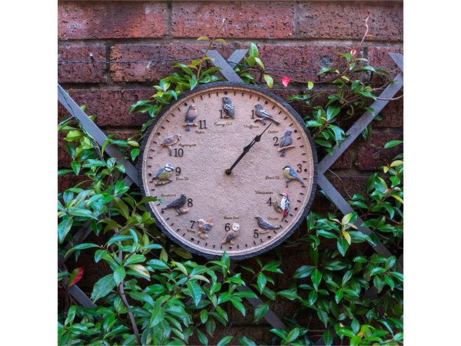 Wild Birds Design 12" Outdoor/Indoor Wall Clock_Clocks