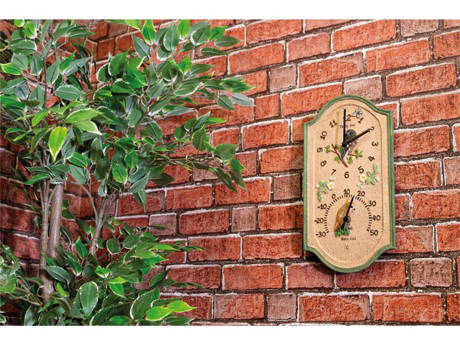 Owl Design Indoor /Outdoor Clock and Thermometer_Clocks