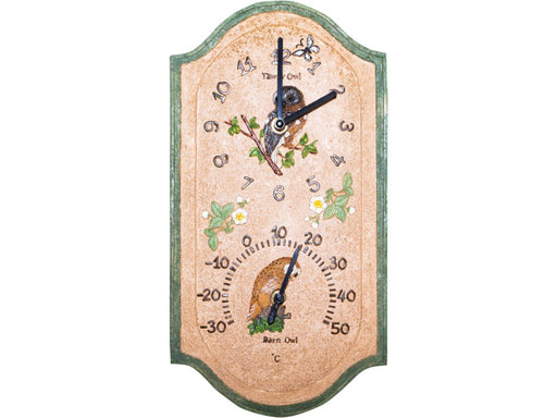 Owl Design Indoor /Outdoor Clock and Thermometer_Clocks