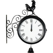 Double-Sided Vintage Outdoor Station Clock - Wall Mounted_Clocks