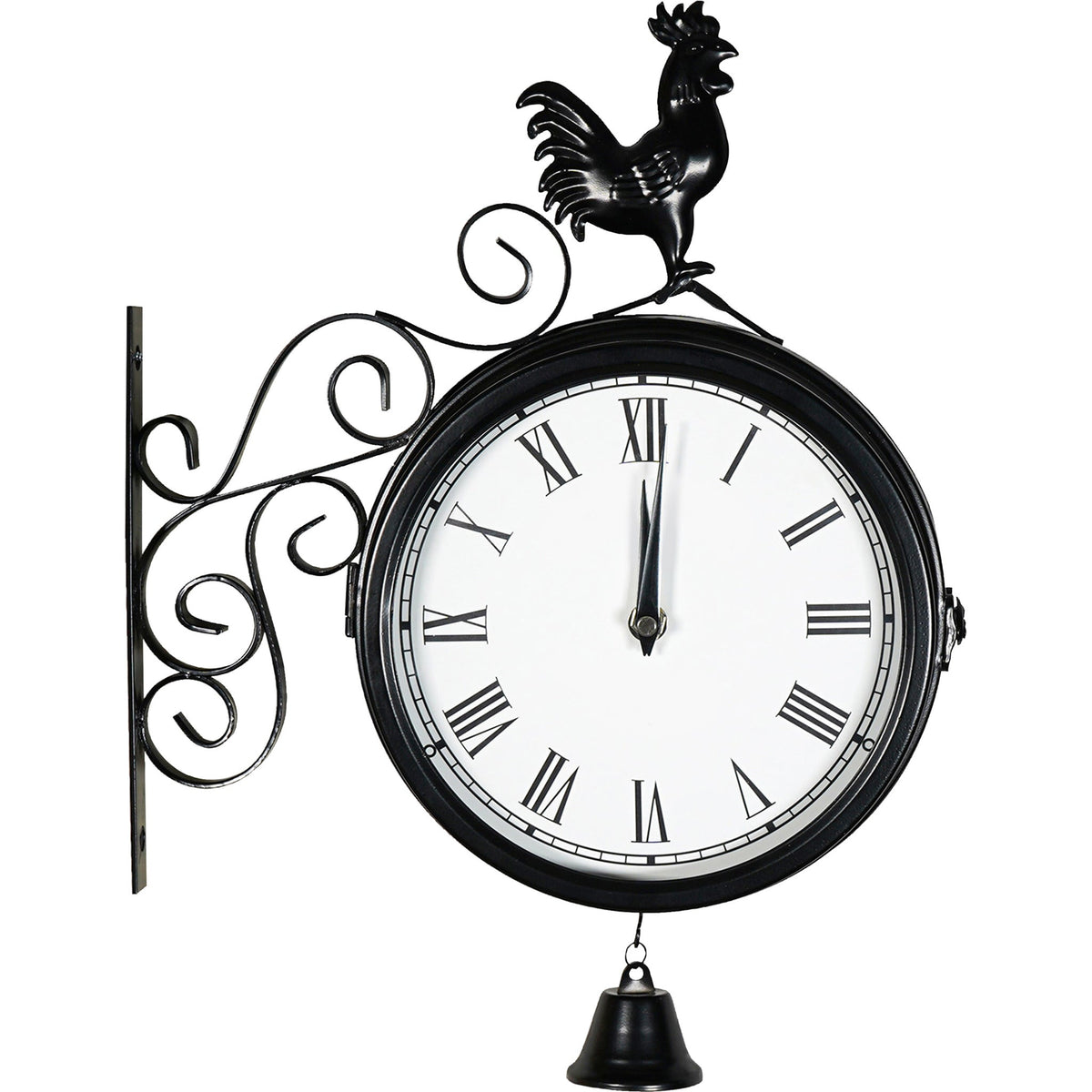 Double-Sided Vintage Outdoor Station Clock - Wall Mounted_Clocks