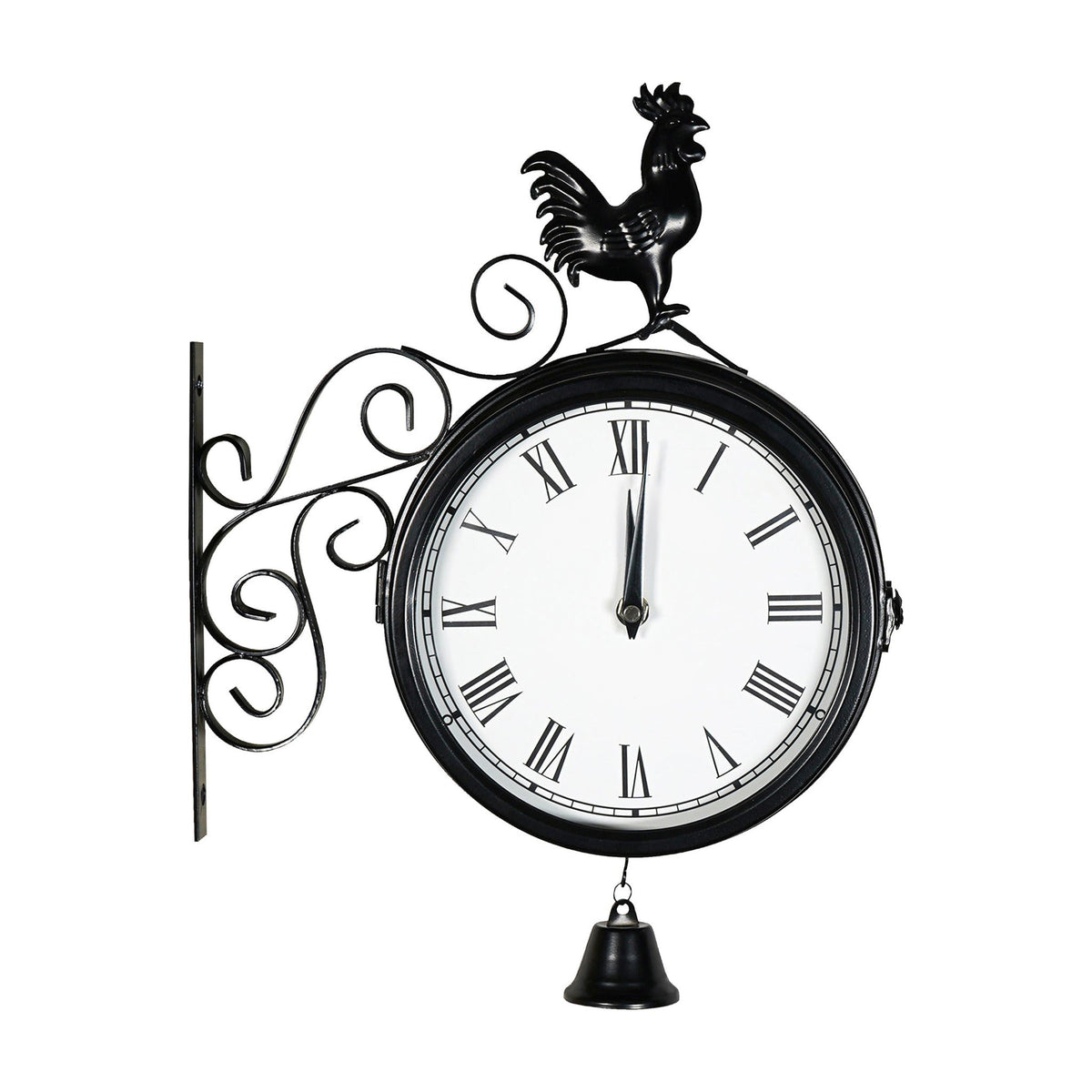 Double-Sided Vintage Outdoor Station Clock - Wall Mounted_Clocks
