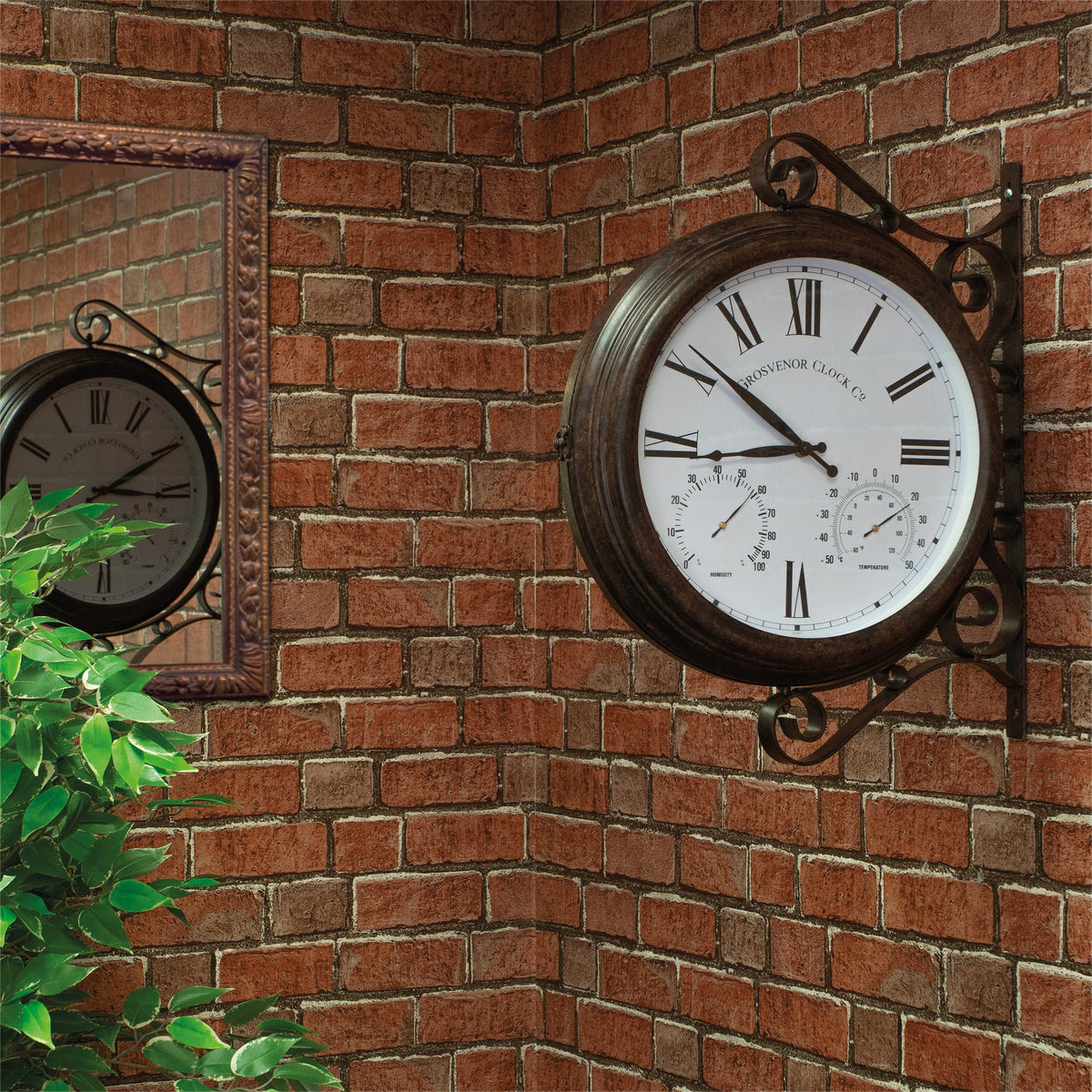 Outdoor Station Clock with Thermometer & Hygrometer_Clocks