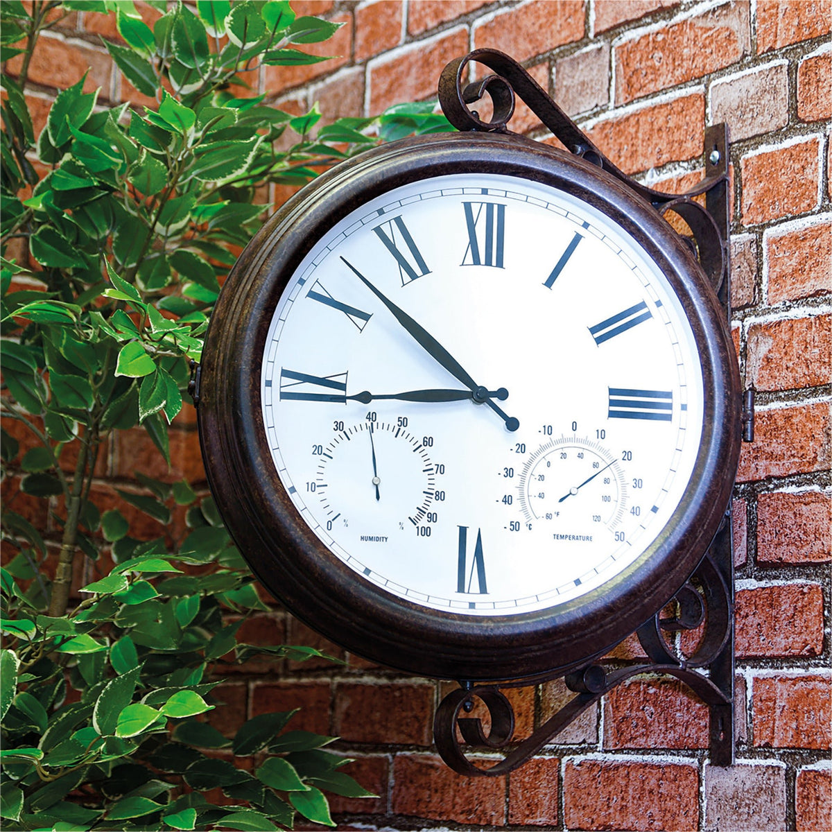 Outdoor Station Clock with Thermometer & Hygrometer_Clocks