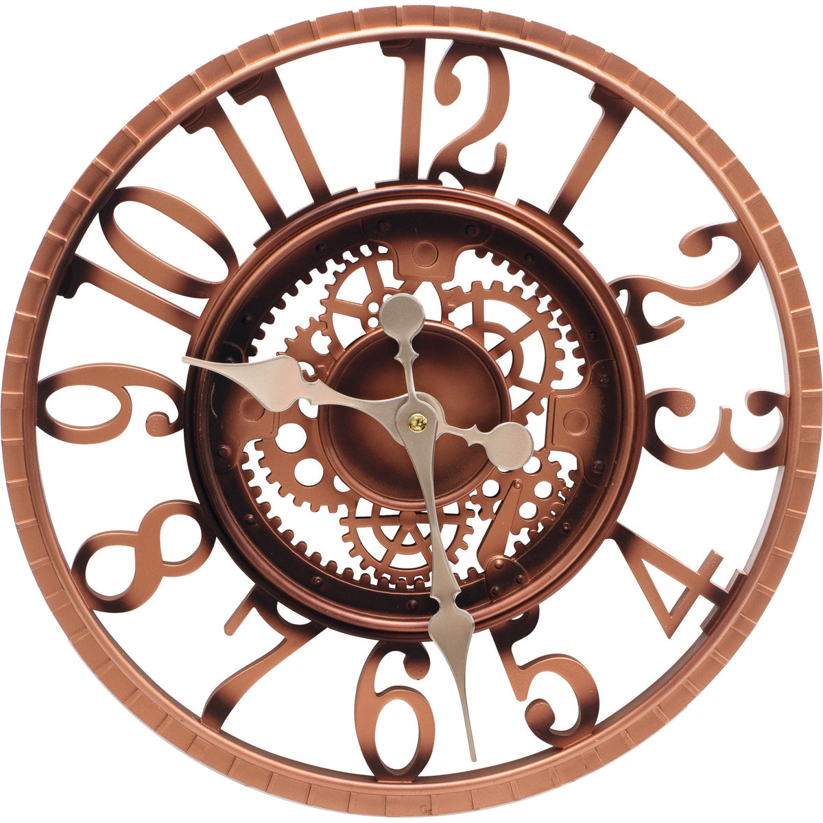 Vintage Open Face Bronze Outdoor Wall Clock - Indoor & Garden_Clocks