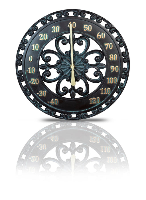Open Faced Outdoor/Indoor Wall Thermometer_Clocks