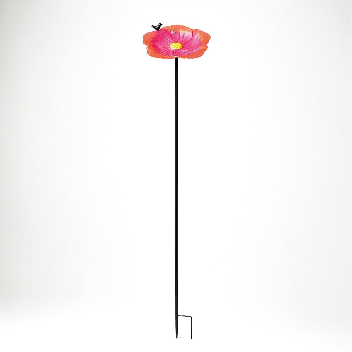 Red Flower Garden Bird Bath_Bird Baths
