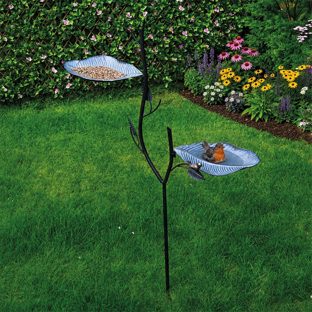 Leaf & Branches Garden Bird Bath_Bird Baths