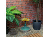 St Helens Yellow Flower Home and Garden Ornamental Free Standing, Weather Resistant, Pedestal Style, Easy Assemble Bird Bath_Bird Baths