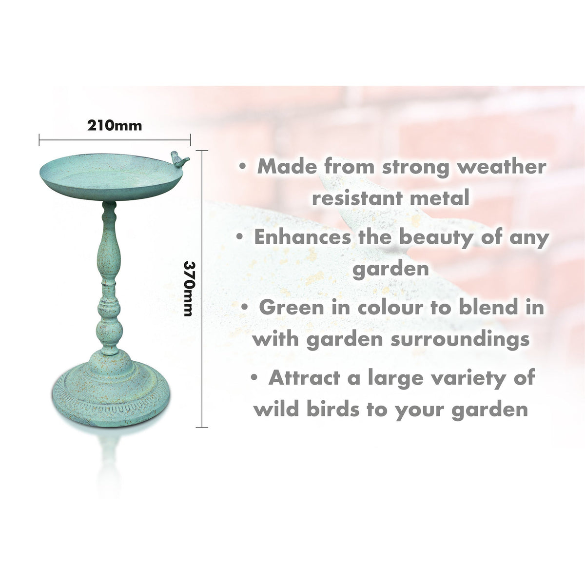 Antique Green Garden Bird Bath_Bird Baths