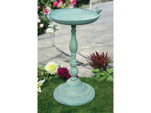 St Helens Antique Green Home and Garden Ornamental Free Standing, Weather Resistant, Pedestal Style, Easy Assemble Bird Bath_Bird Baths