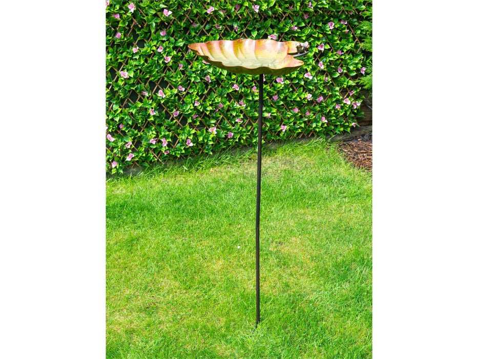 St Helens Leaf Home and Garden Ornamental Free Standing, Weather Resistant, Easy Assemble Bird Bath and Feeder_Bird Baths