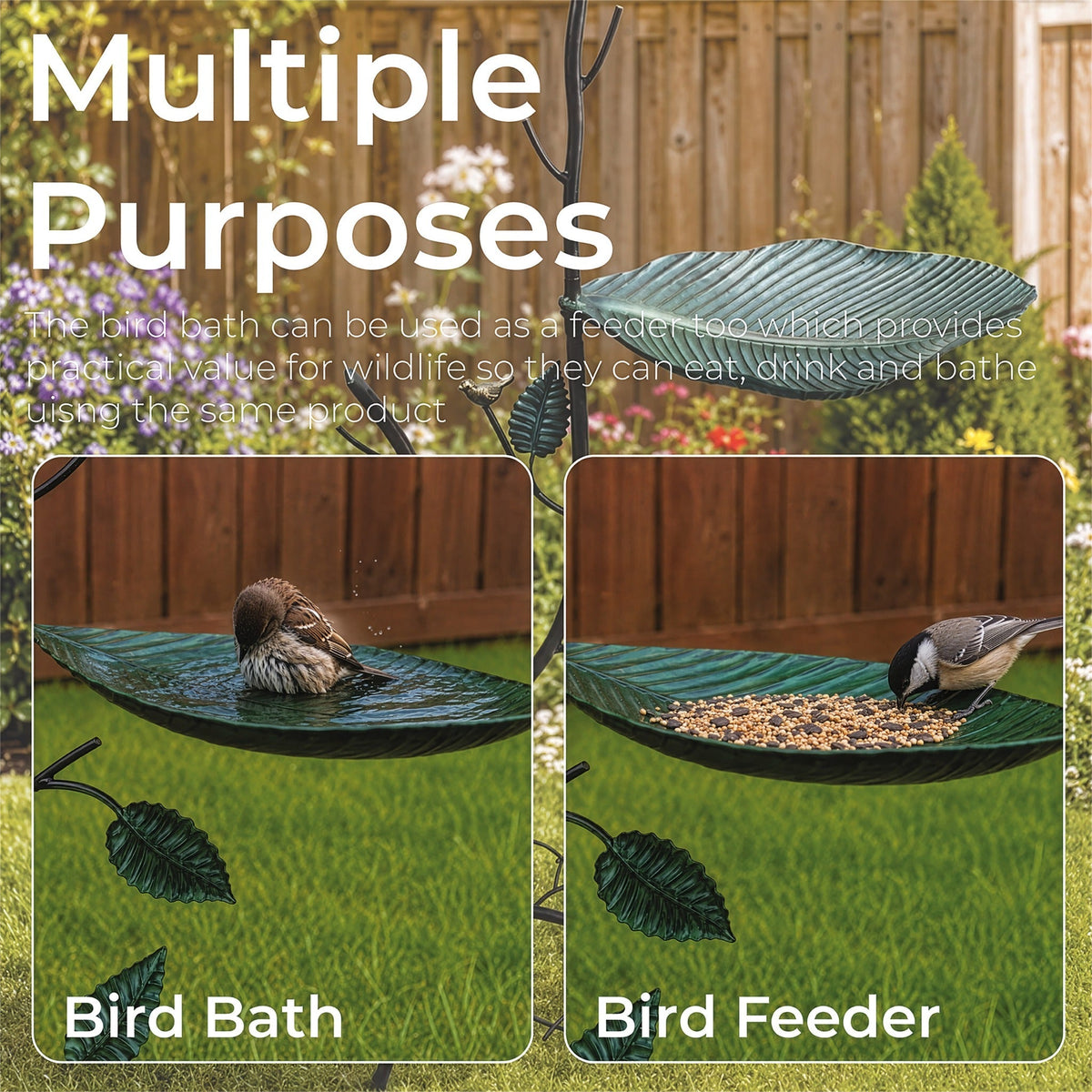 Leaf & Roots Garden Bird Bath_Bird Baths