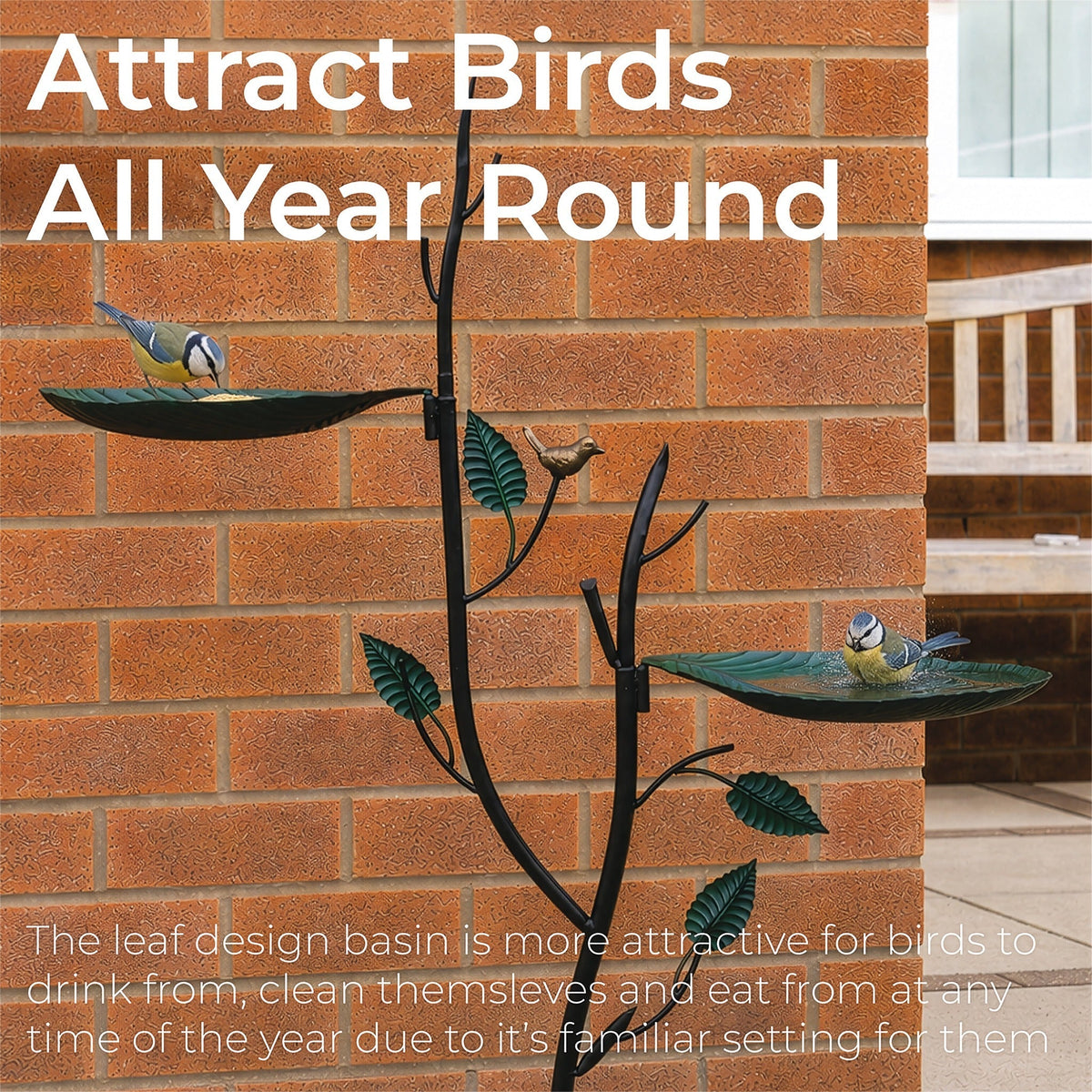 Leaf & Roots Garden Bird Bath_Bird Baths