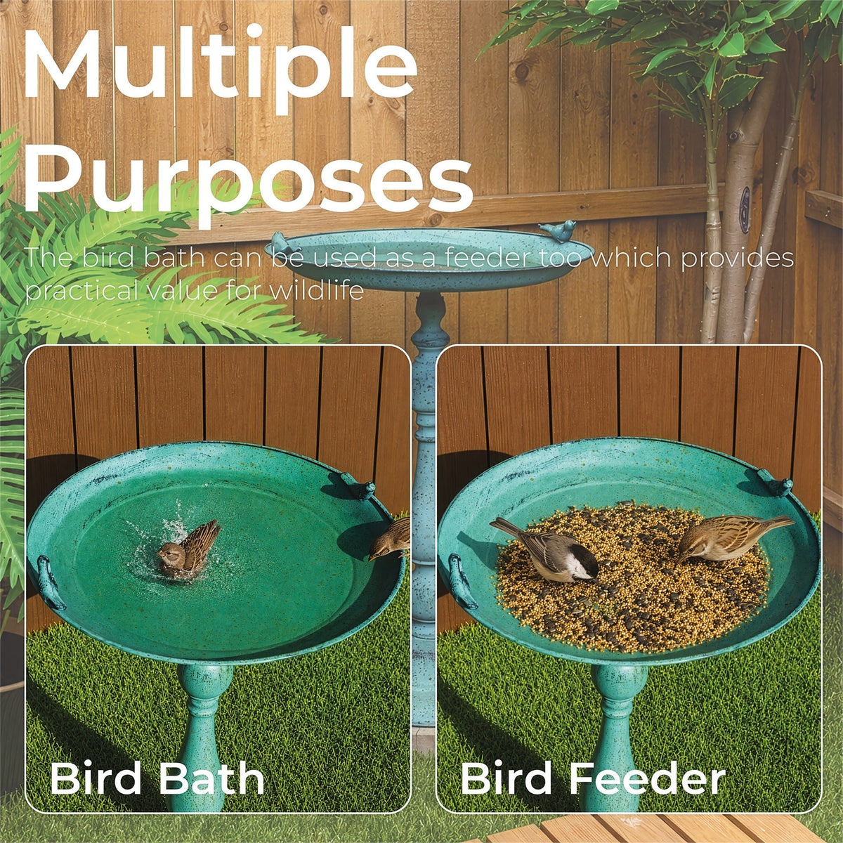 Patina Green Garden Bird Bath_Bird Baths