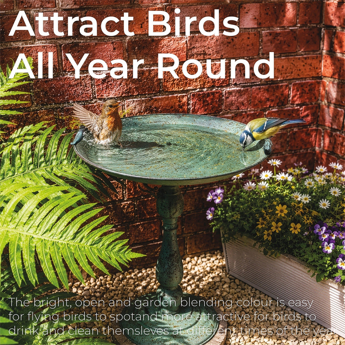 Patina Green Garden Bird Bath_Bird Baths