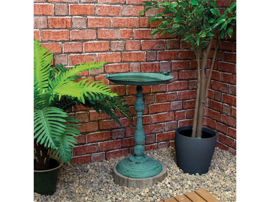 St Helens Patina Green Home and Garden Ornamental Free Standing, Weather Resistant, Pedestal Style, Easy Assemble Bird Bath_Bird Baths