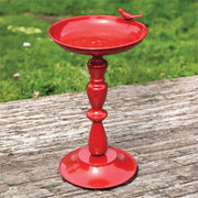 Red Ornamental Garden Bird Bath_Bird Baths