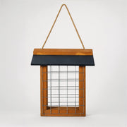 St Helens Home and Garden Wood Suet Bird Feeder With Slate Roof and Hanging Cord_Bird Feeders