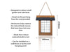 St Helens Home and Garden Wood Suet Bird Feeder With Slate Roof and Hanging Cord_Bird Feeders