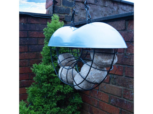St Helens Home and Garden Wood Metal Suet Bird Feeder With Hanging Chain_Bird Feeders