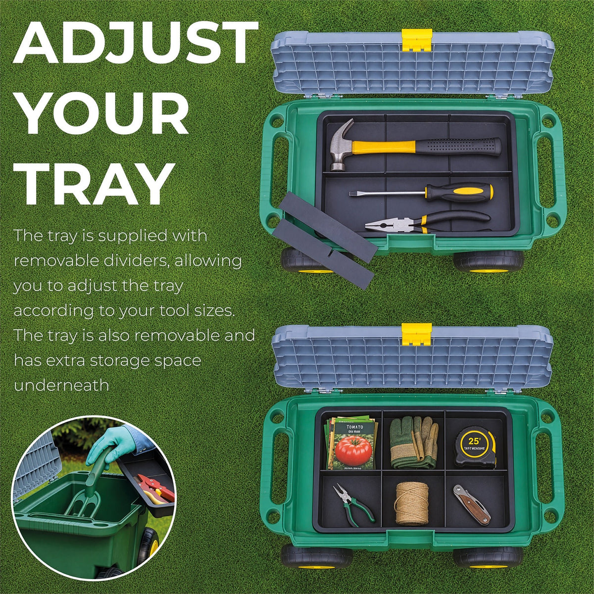 Garden Tool Trolley and Seat_Garden Kneelers