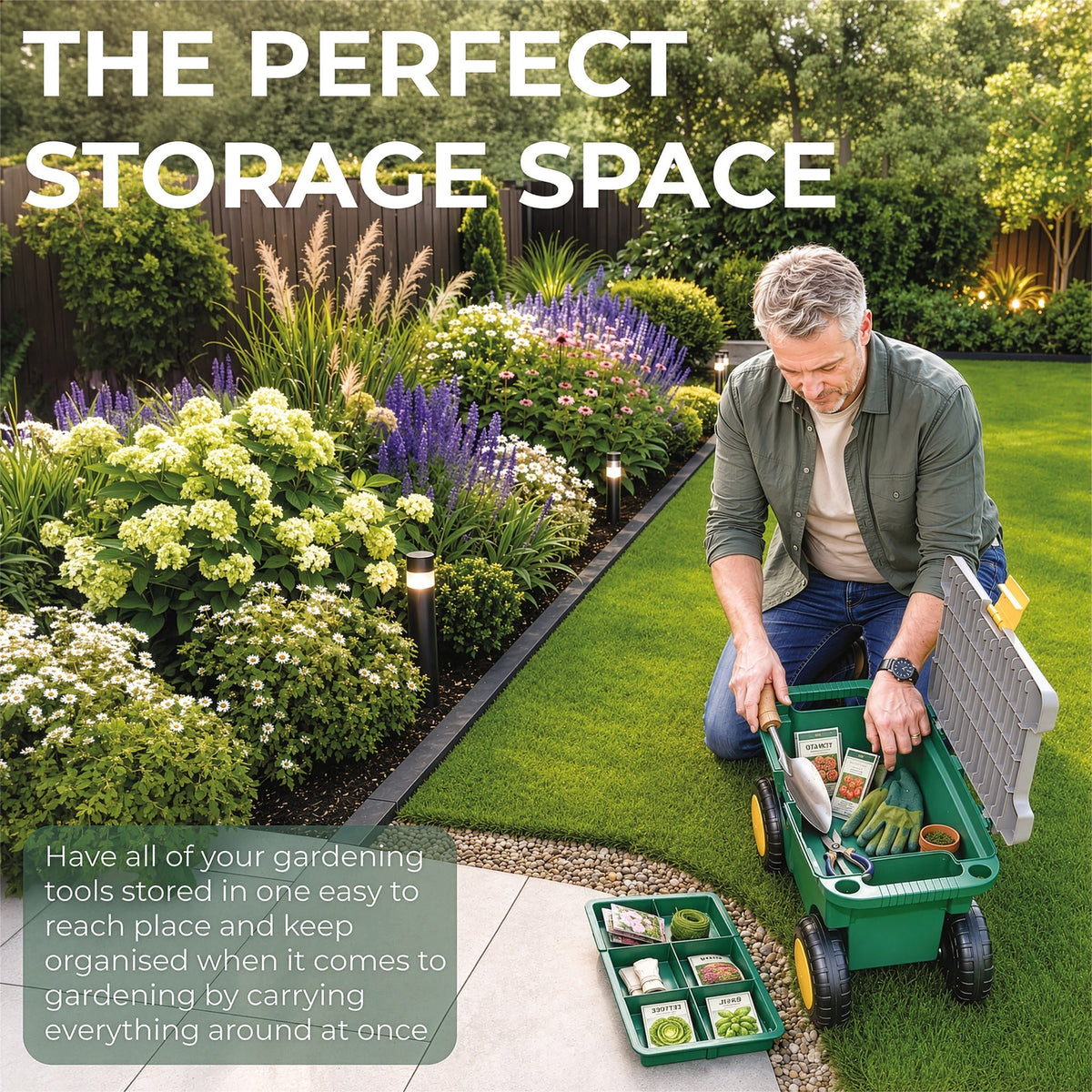 Garden Tool Trolley and Seat_Garden Kneelers
