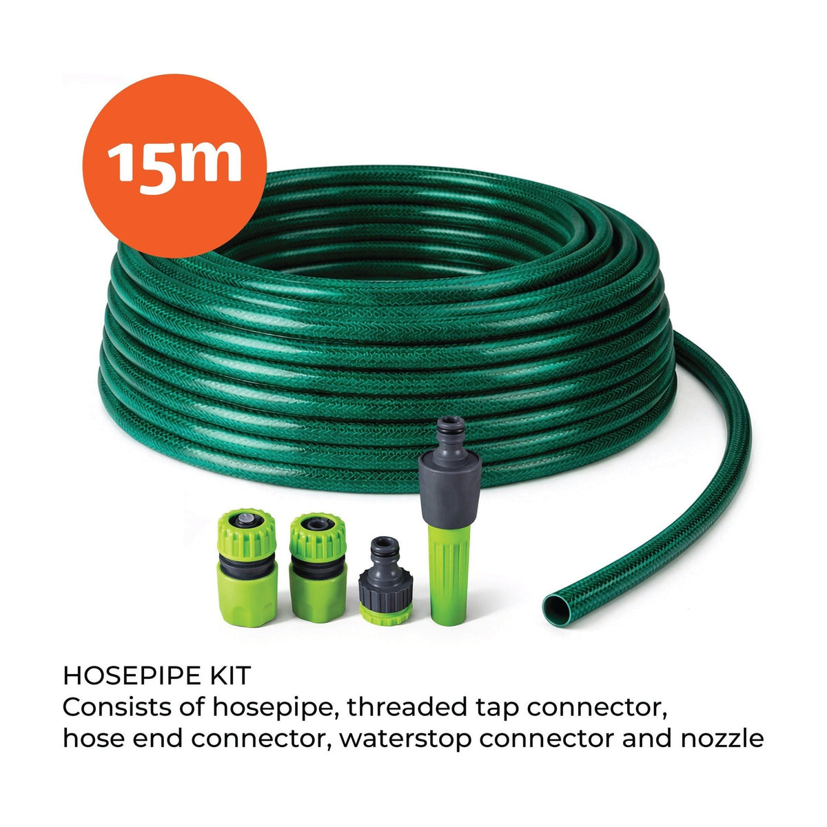 Garden Hose Pipe with Spray Gun & Connector Set_Hoses & Accessories