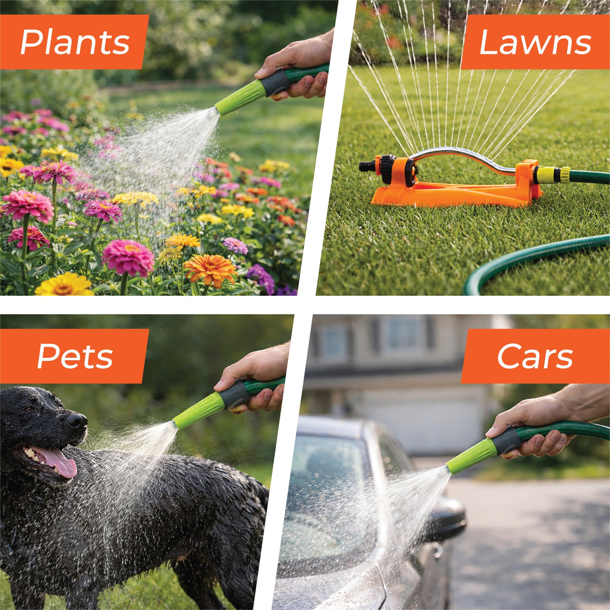 Garden Hose Pipe with Spray Gun & Connector Set_Hoses & Accessories