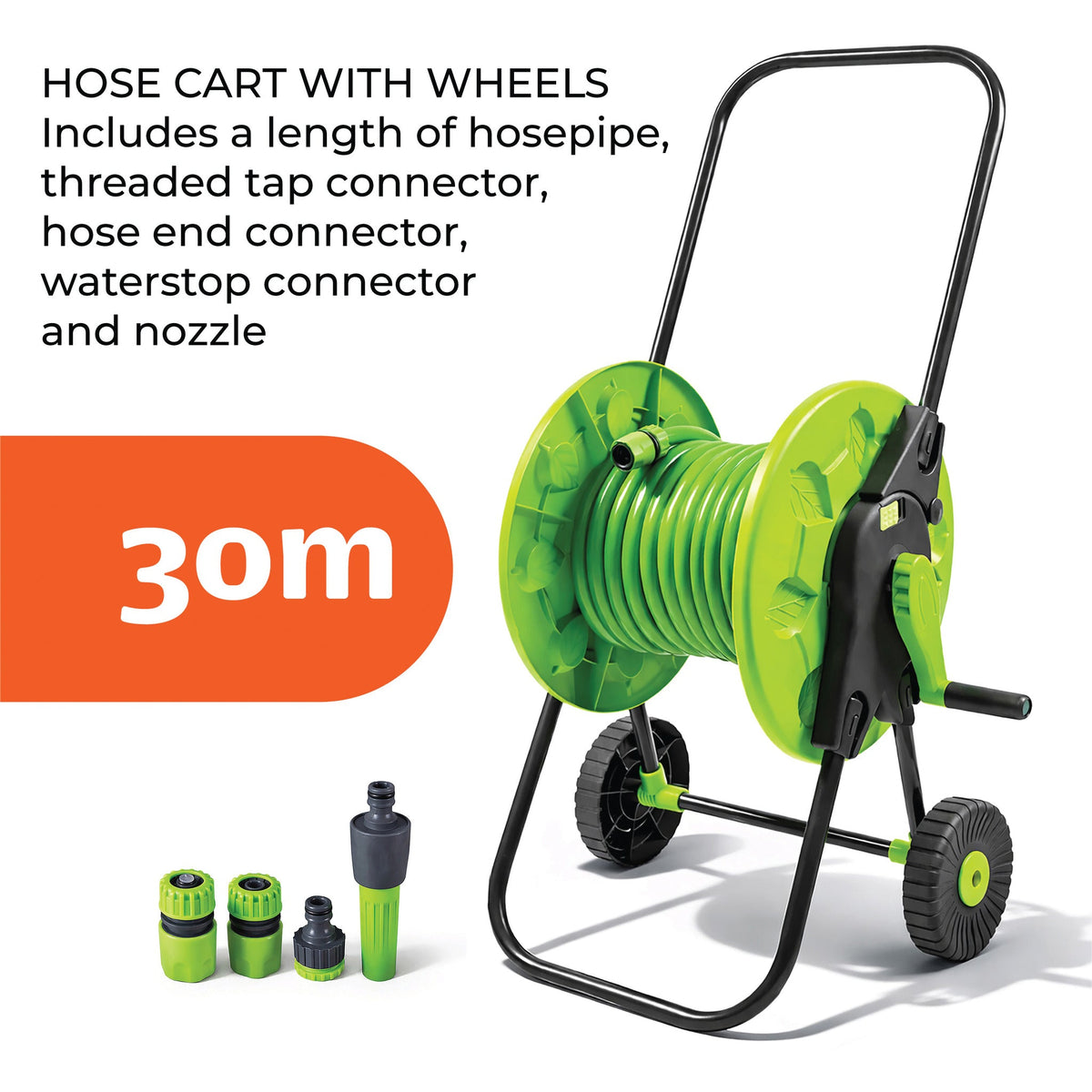 Wheeled Garden Hose Cart_Hoses & Accessories