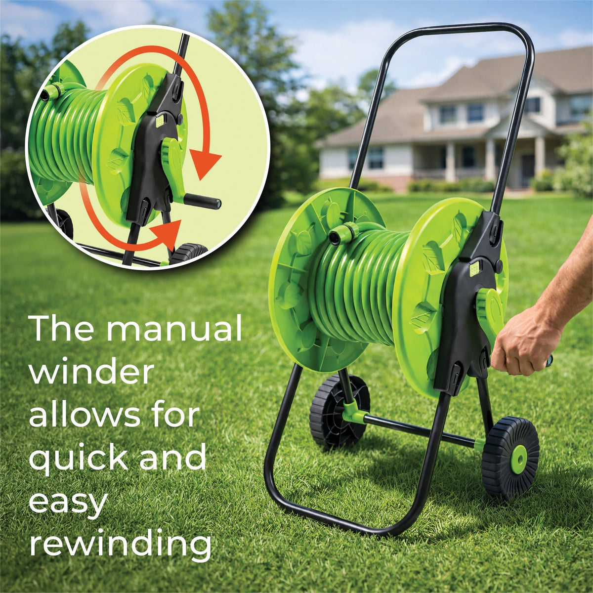 Wheeled Garden Hose Cart_Hoses & Accessories