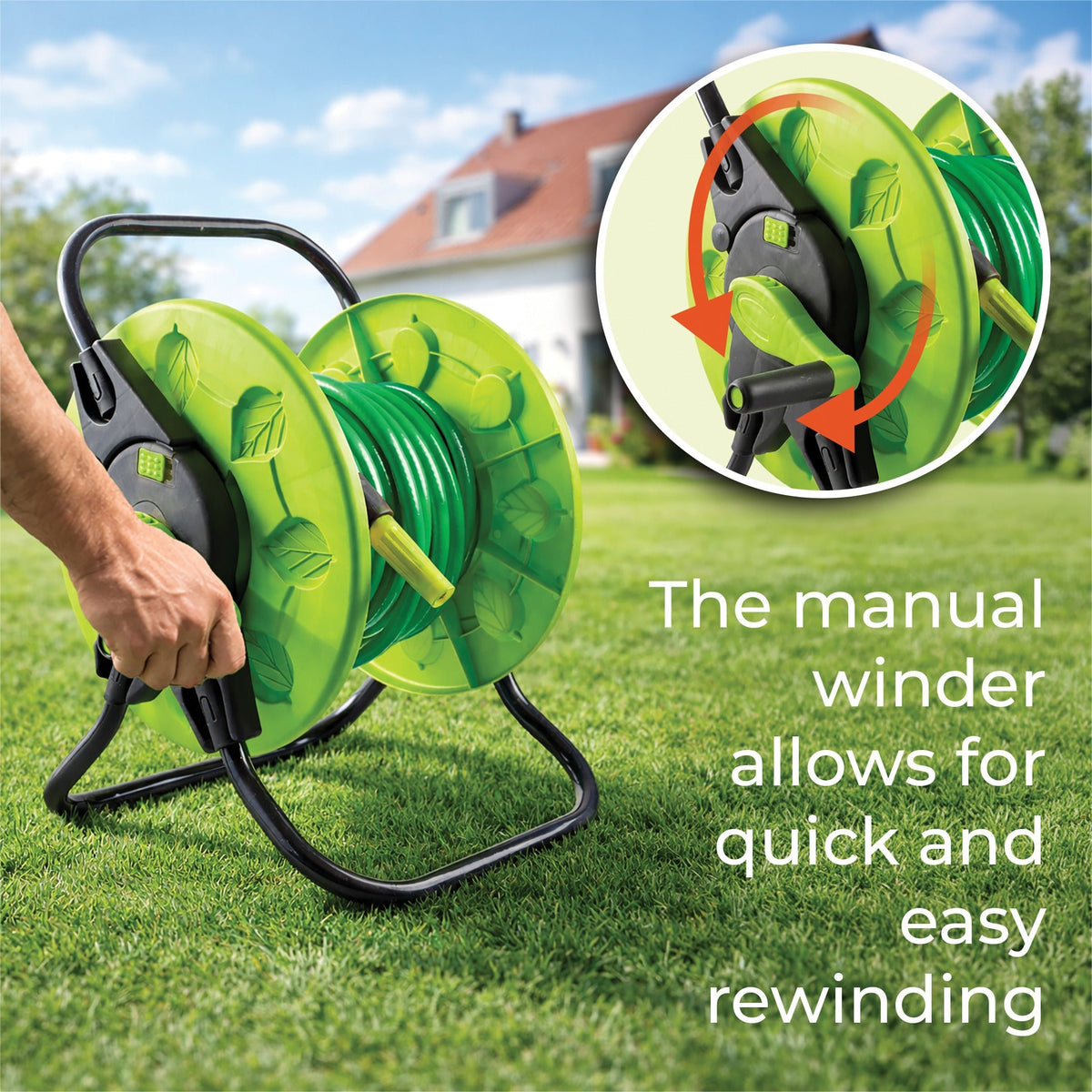 Garden Hose Cart with Hose_Hoses & Accessories