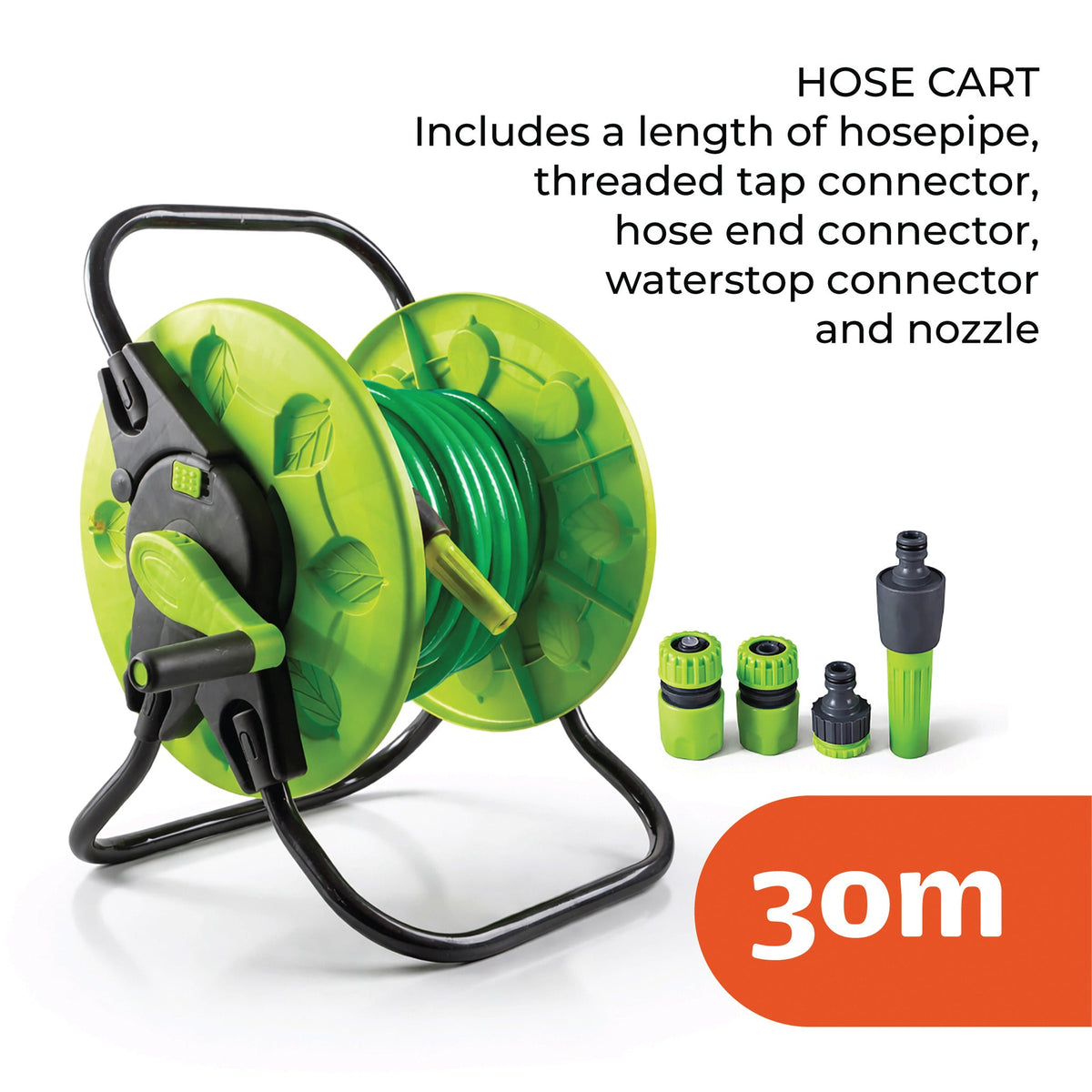 Garden Hose Cart with Hose_Hoses & Accessories