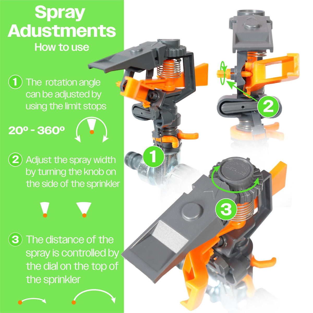 Impulse Impact Garden Sprinkler with Ground Spike_Hoses & Accessories