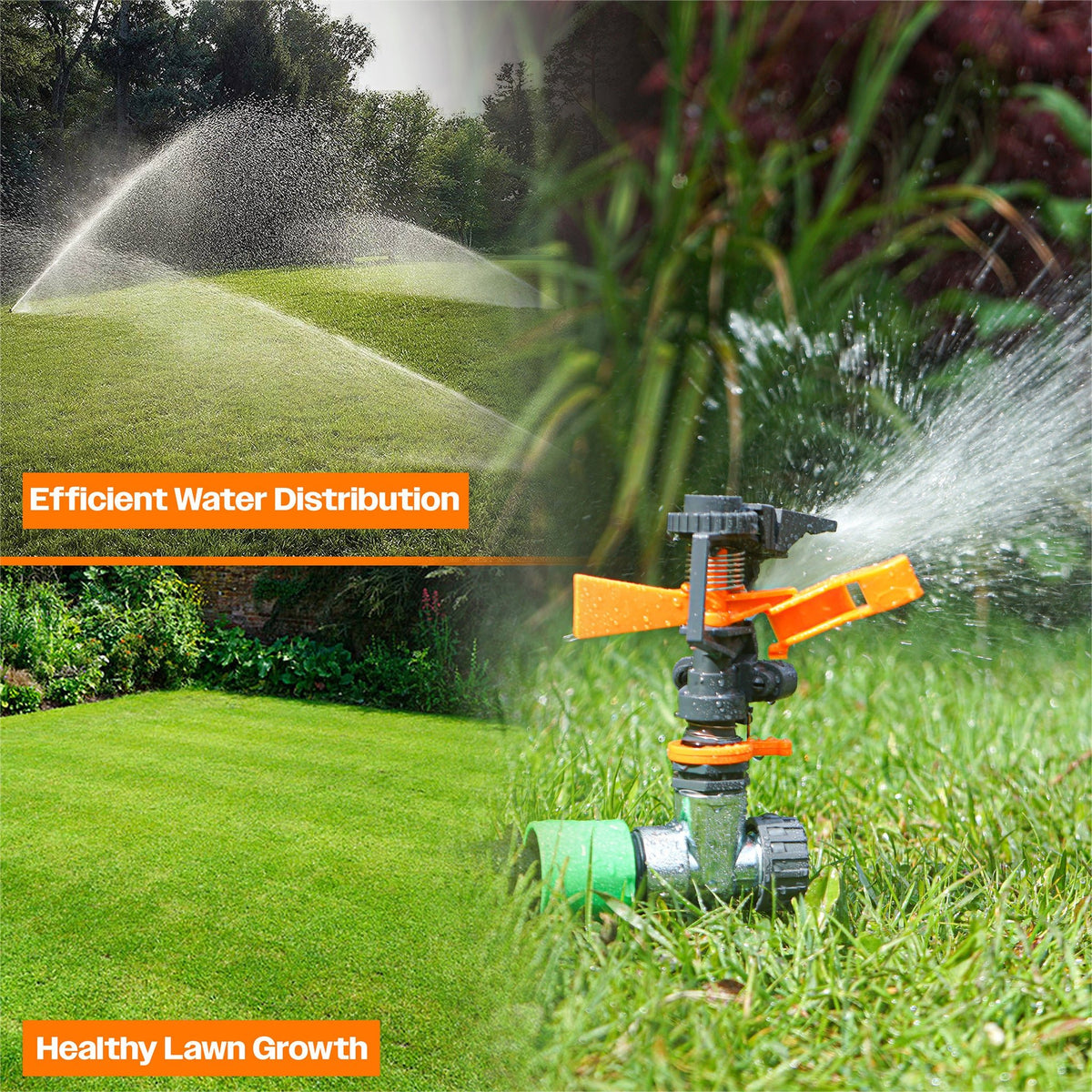 Impulse Impact Garden Sprinkler with Ground Spike_Hoses & Accessories