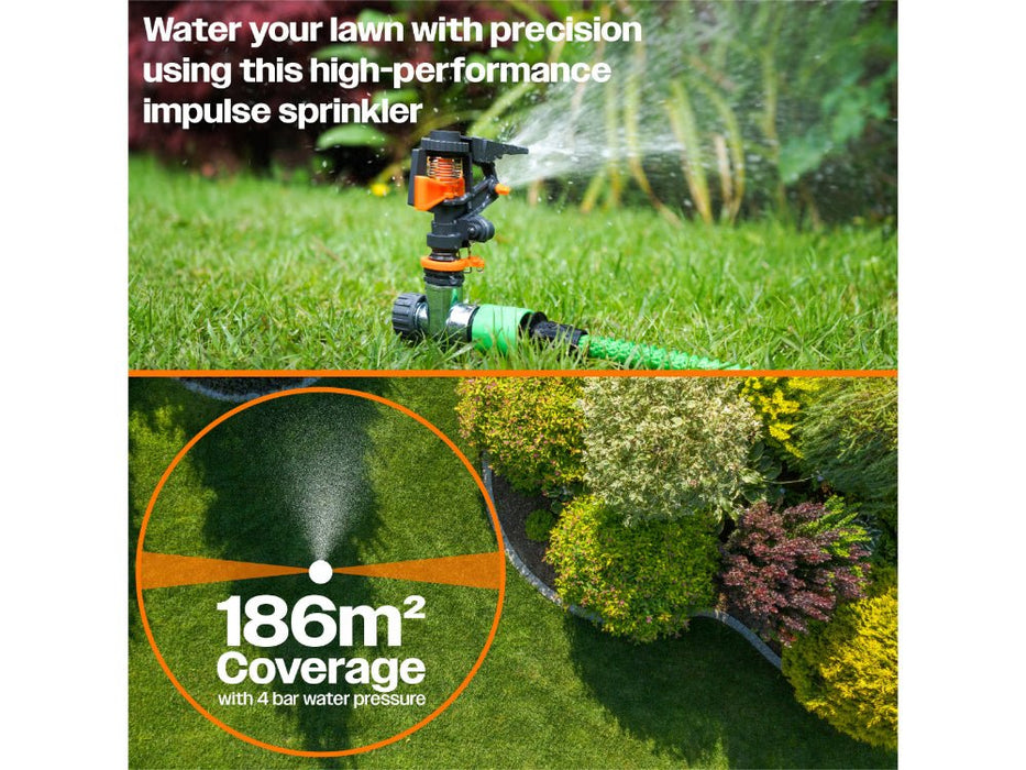 Impulse/Impact Sprinkler with Ground Spike_Hoses & Accessories