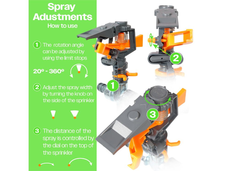 Impulse/Impact Sprinkler with Ground Spike_Hoses & Accessories