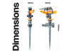 Impulse/Impact Sprinkler with Ground Spike_Hoses & Accessories