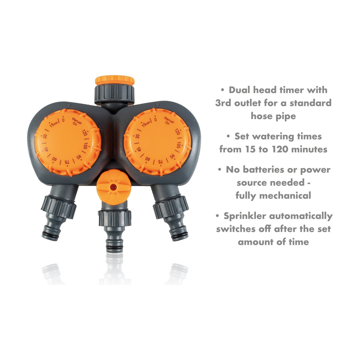 Dual Outlet Mechanical Garden Water Timer_Hoses & Accessories