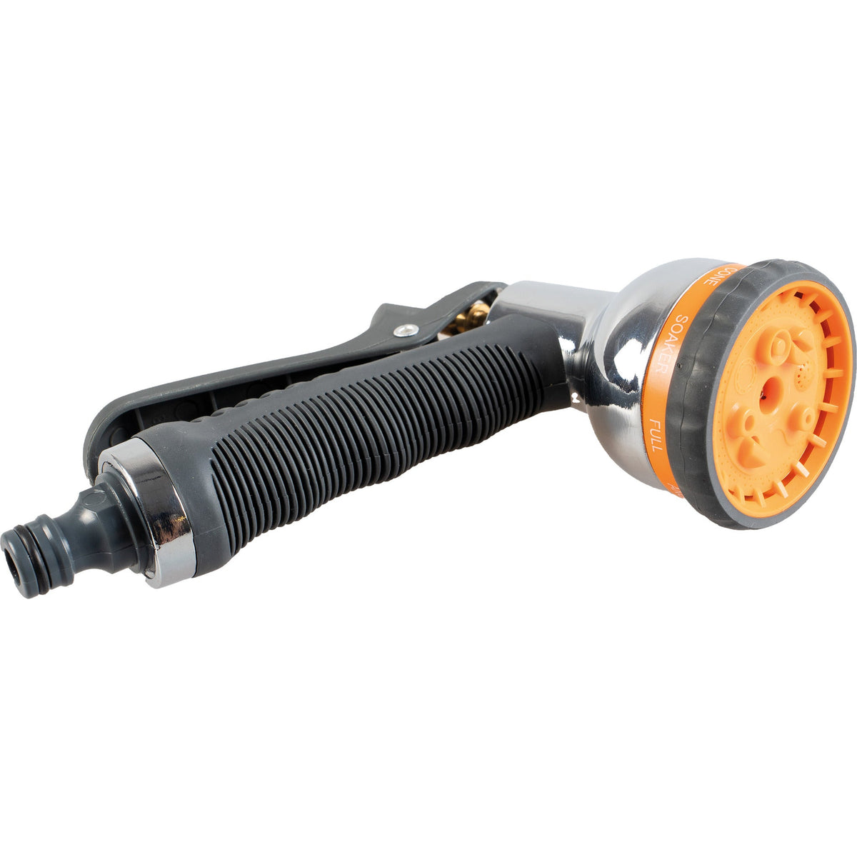 Chrome Garden Hose Spray Gun with Fixing Kit_Hoses & Accessories