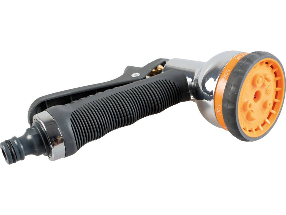 Garden Hose Chrome Spray Gun Head with Fixing Kit_Hoses & Accessories