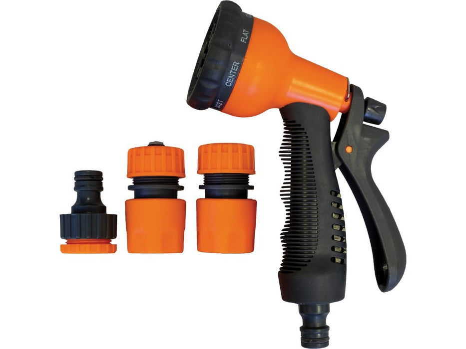 Garden Hose Orange Spray Gun Head with Fixing Kit_Hoses & Accessories