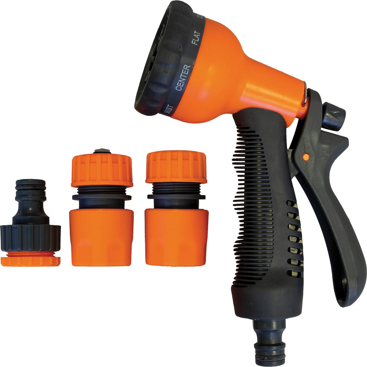 Orange Garden Hose Spray Gun with Fixing Kit_Hoses & Accessories