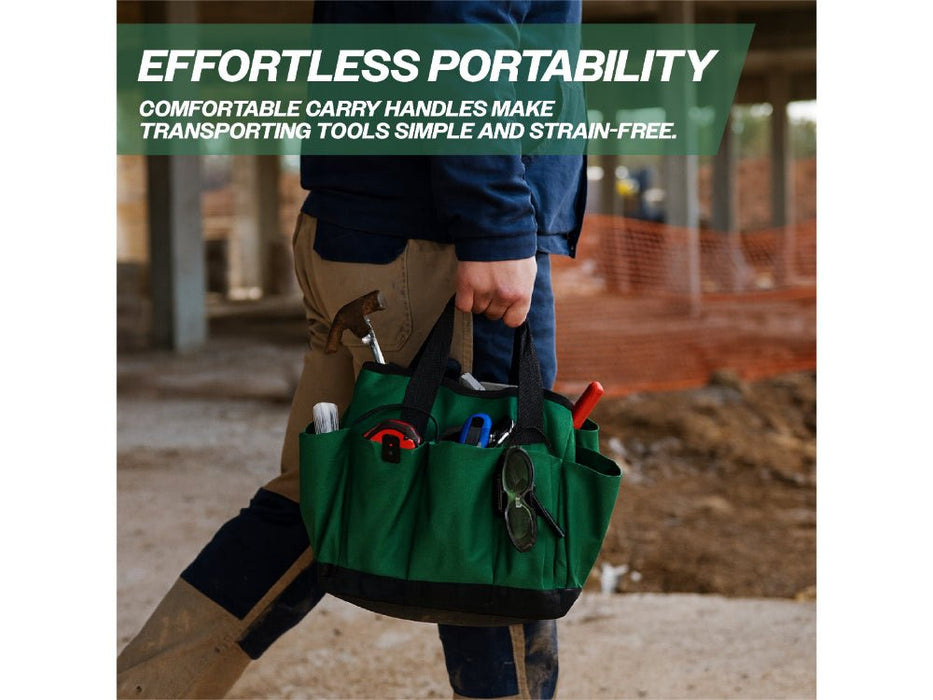 St Helens Home and Garden Multi - Purpose Deep Tool Storage OrganiserBag With Carry Handles and Side Pockets_Garden Tool Accessories