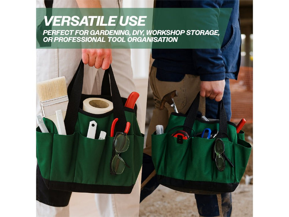 St Helens Home and Garden Multi - Purpose Deep Tool Storage OrganiserBag With Carry Handles and Side Pockets_Garden Tool Accessories