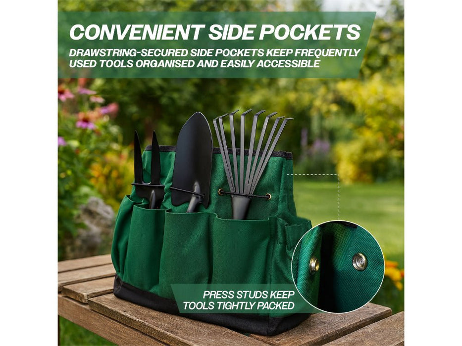 St Helens Home and Garden Multi - Purpose Deep Tool Storage OrganiserBag With Carry Handles and Side Pockets_Garden Tool Accessories
