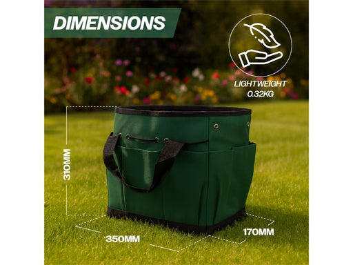 St Helens Home and Garden Multi - Purpose Deep Tool Storage OrganiserBag With Carry Handles and Side Pockets_Garden Tool Accessories