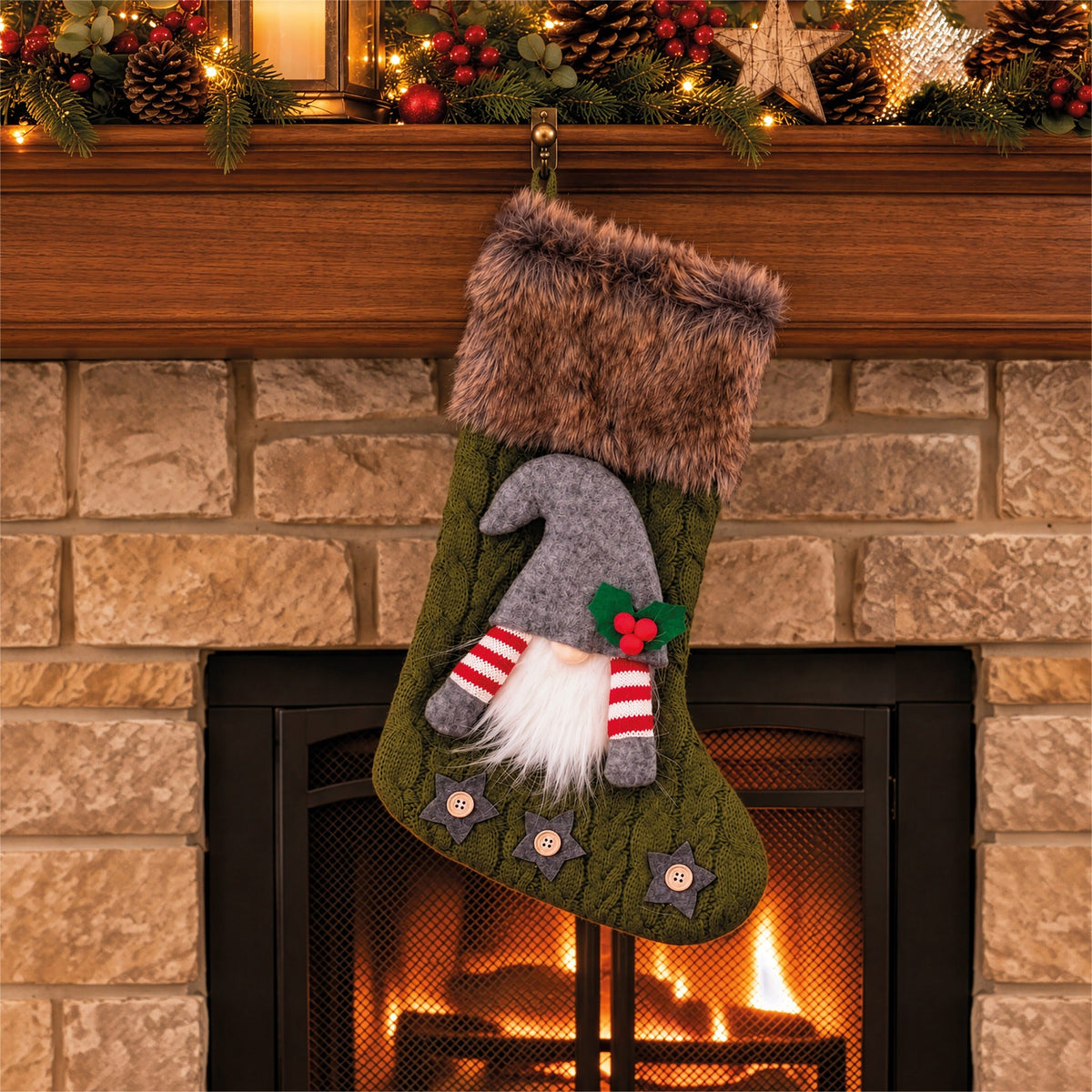 Luxury Gonk Christmas Stocking_Indoor Christmas Decorations