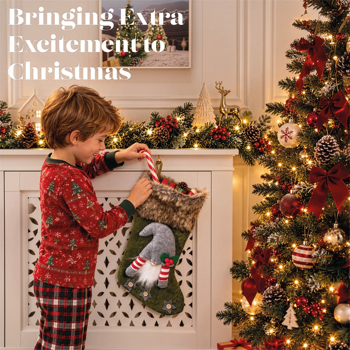 Luxury Gonk Christmas Stocking_Indoor Christmas Decorations