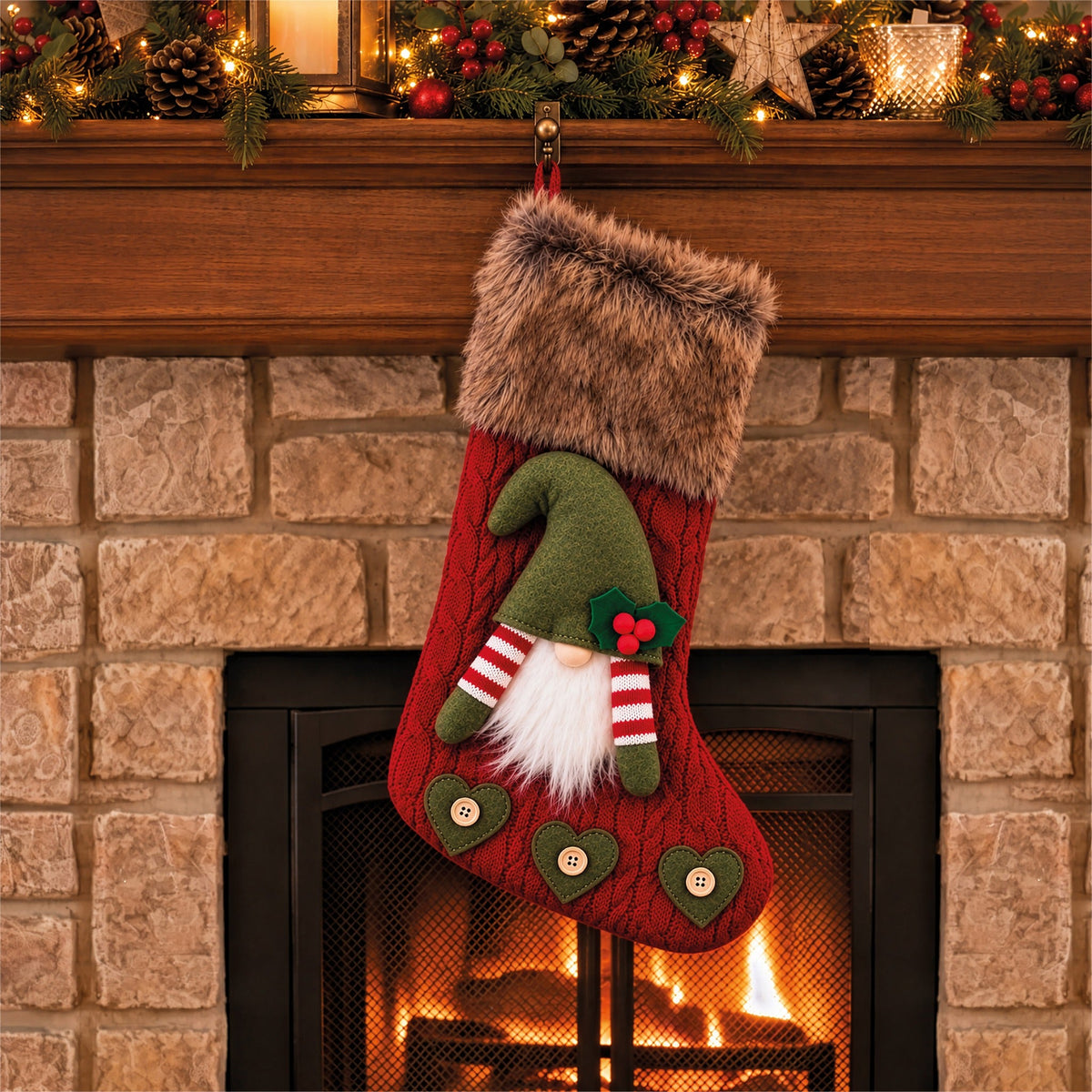 Luxury Gonk Christmas Stocking_Indoor Christmas Decorations